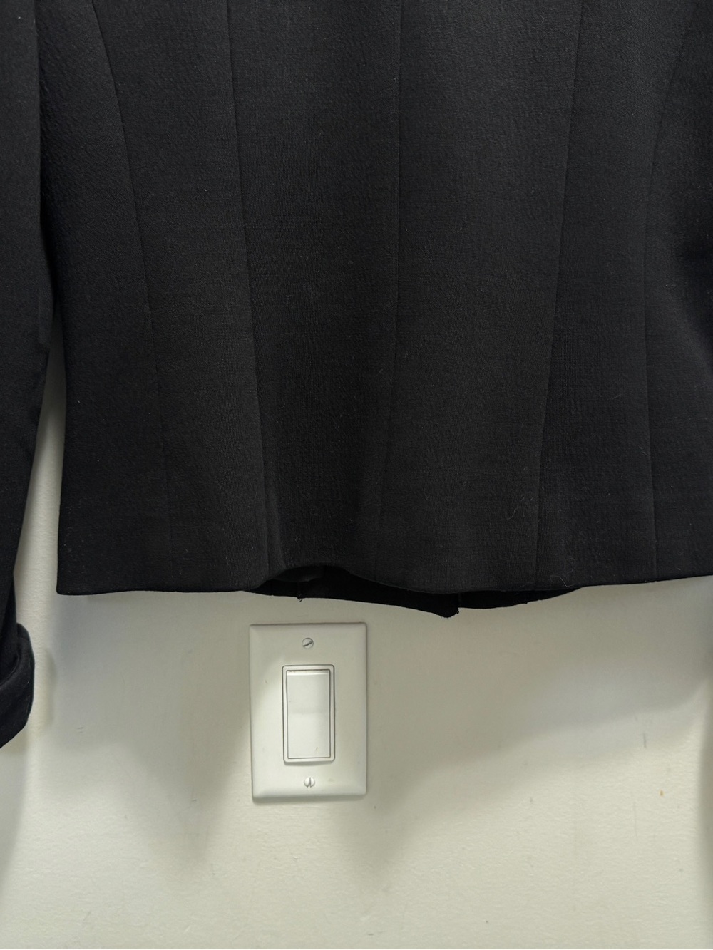 Chanel Uniform Black Cropped Jacket – Tweed Trim – Size 38 (Fits Small) - Picture 9 of 12
